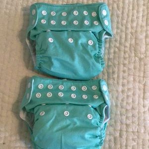 Two Gently Used Thirsties All in One Diapers